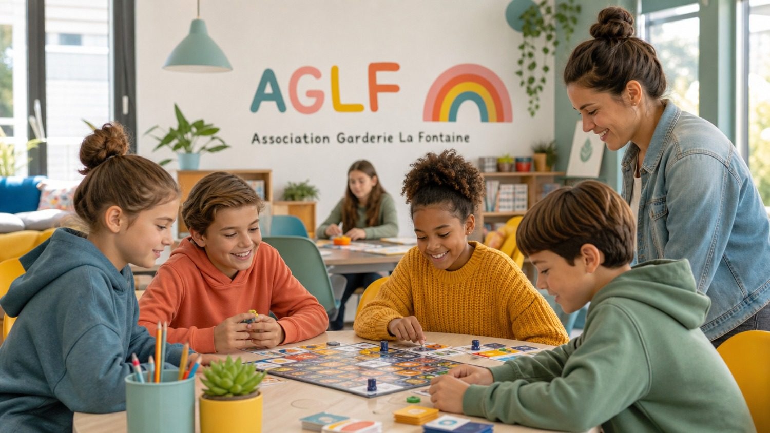 Enfants en activité créative AGLF